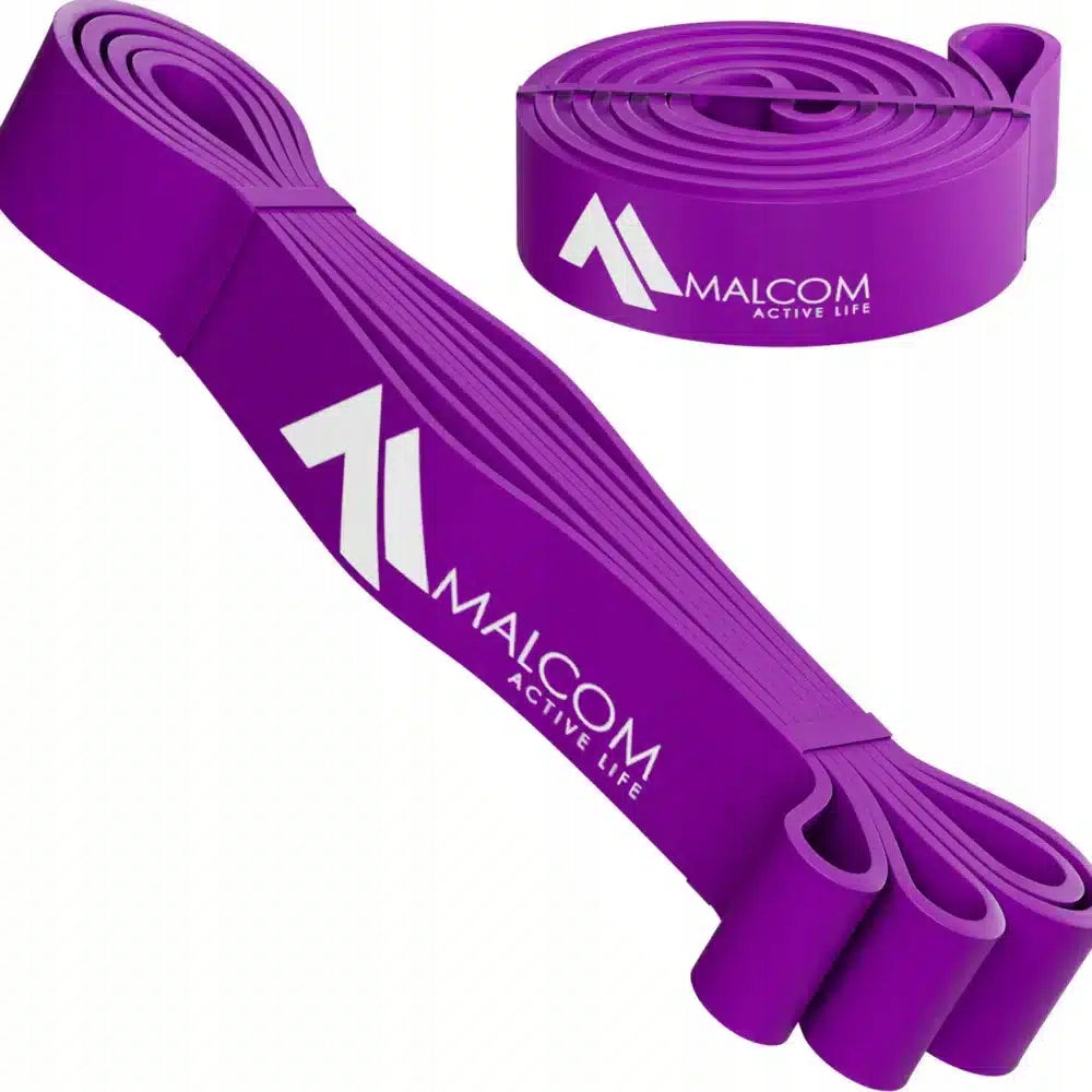 RESISTANCE RUBBER FOR EXERCISE POWERBAND PURPLE 17-26KG