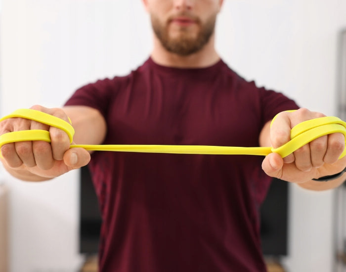 RESISTANCE RUBBER FOR STRETCHING POWERBAND RESISTANCE 2-7kg Color yellow