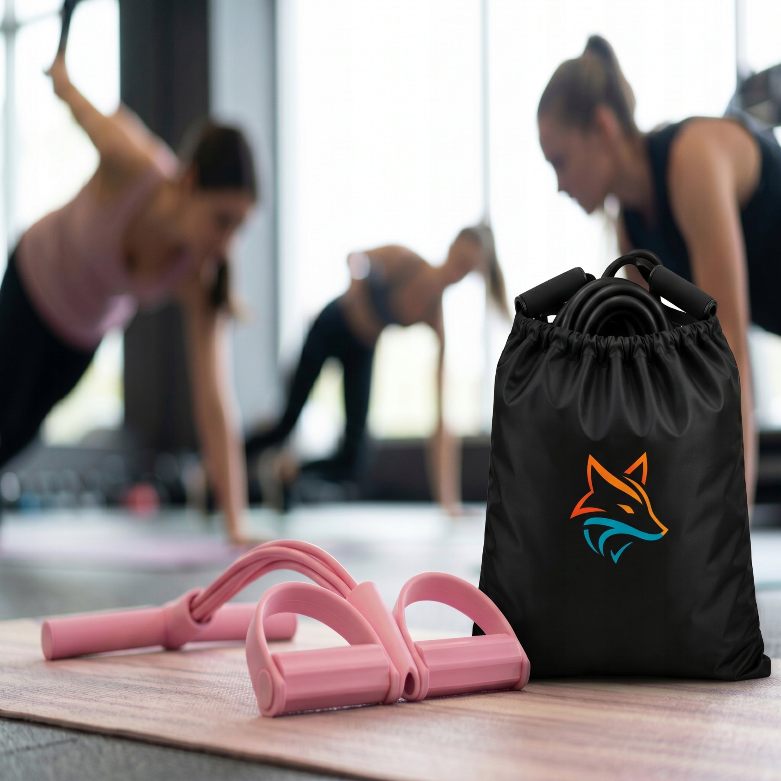 RESISTANCE RUBBER FOR WOMEN FOR ABDOMINAL EXERCISES BUTTOCKS SET BAG + EBOOK Model Torba + ebook + urządzenie do ćwiczeń