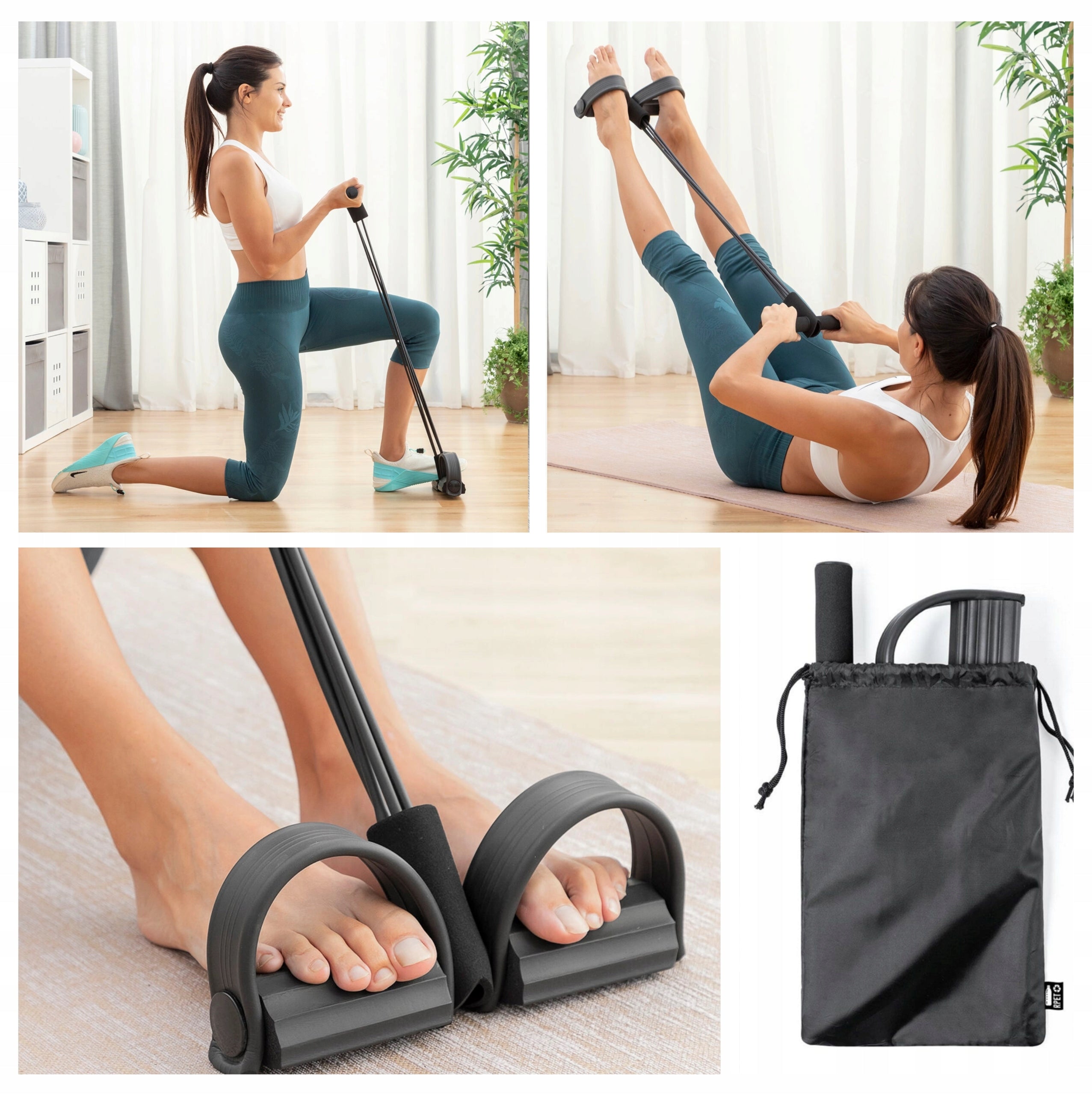 RESISTANCE RUBBER FOR WOMEN FOR ABDOMINAL EXERCISES BUTTOCKS SET BAG + EBOOK Packaging status original