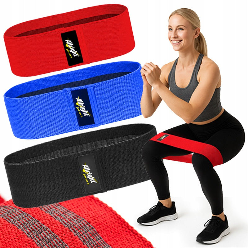 RESISTANCE RUBBER MATERIAL HIP BAND 3 PCS FOR BUTTOCKS HOME FITNESS TRAINING