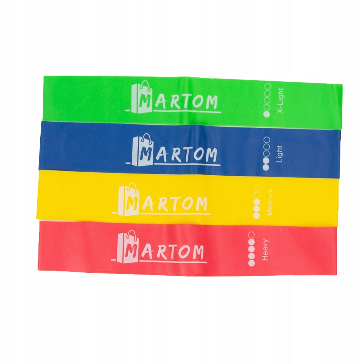 RESISTANCE RUBBER MINI BANDS - SET OF 4 Brand Martom