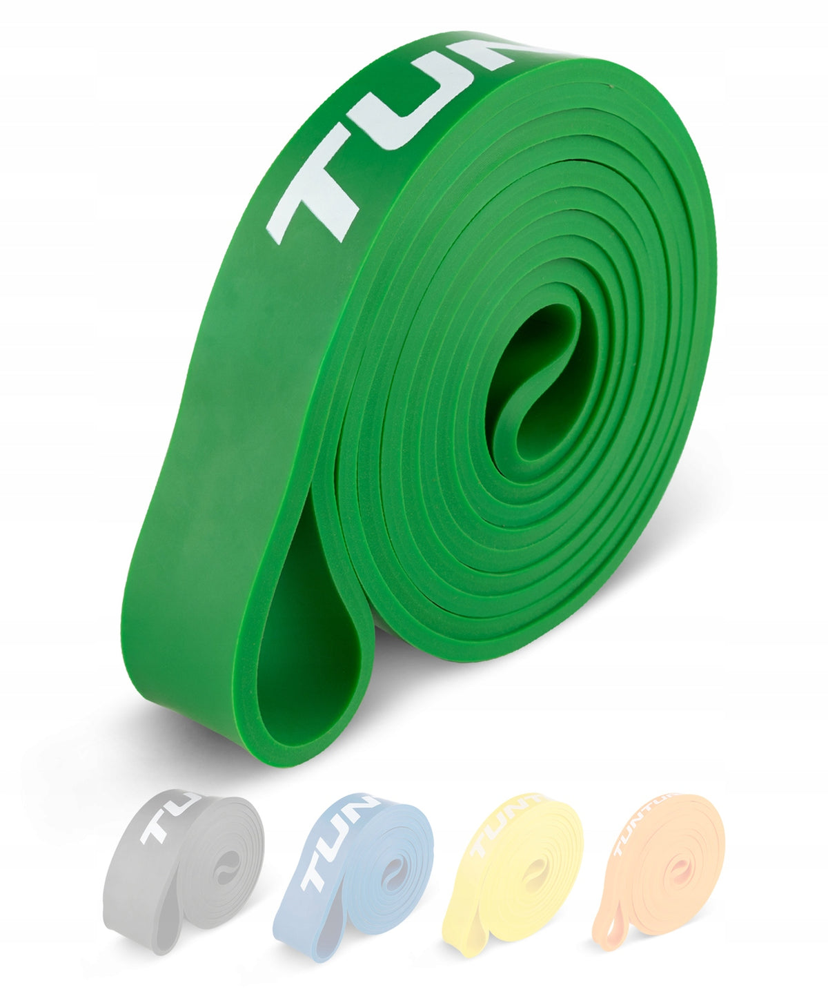 RESISTANCE RUBBER TUNTURI POWER BAND MEDIUM GREEN