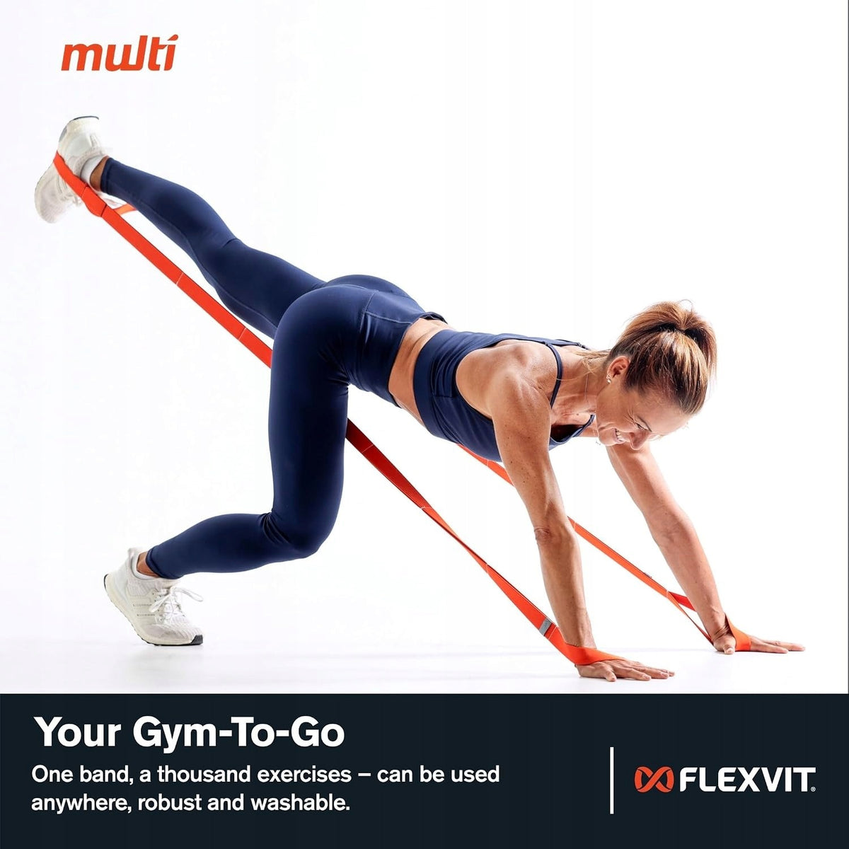 RESISTANCE RUBBER WITH LOOPS 4 DEGREES OF RESISTANCE FOR FULL-BODY EXERCISES Width 30 mm