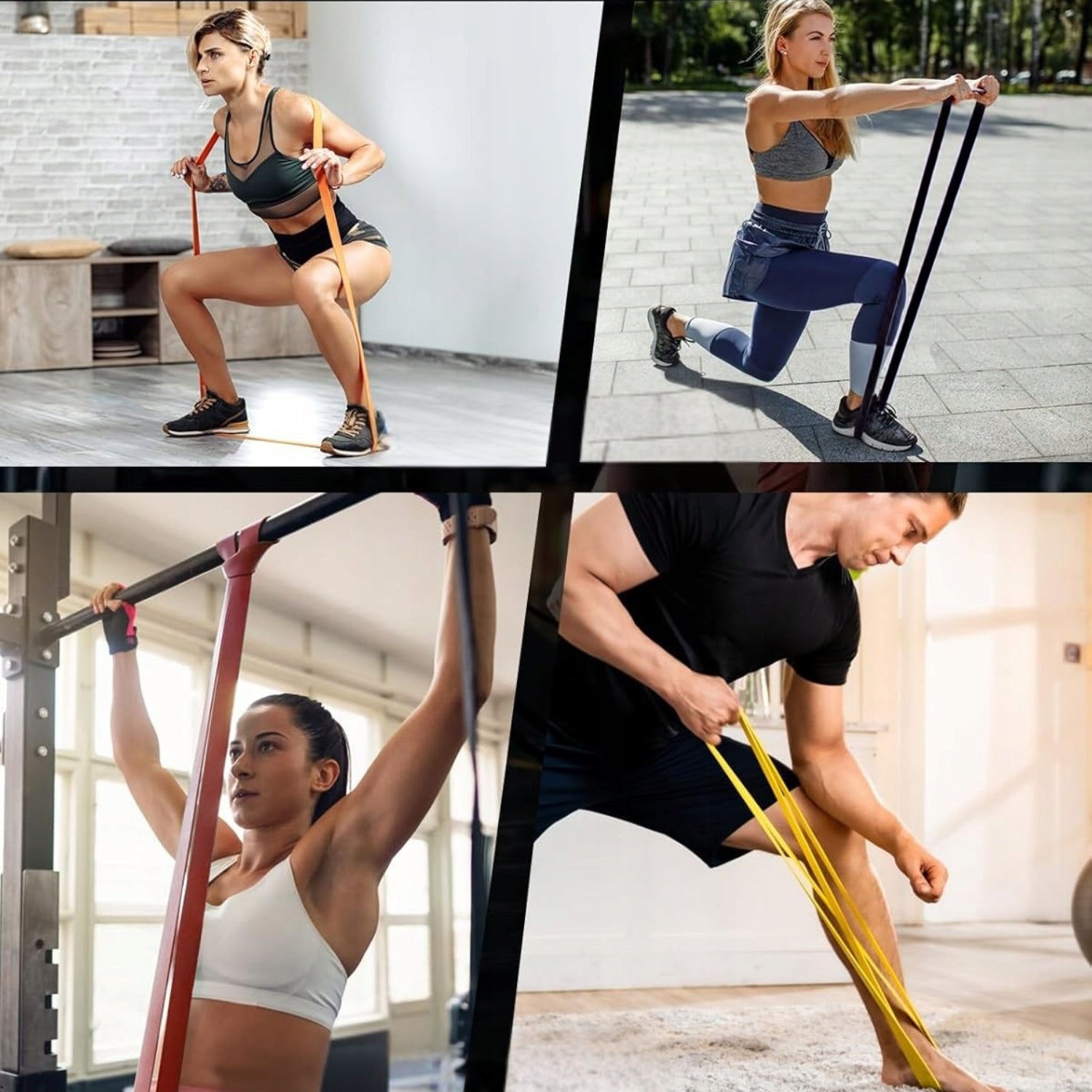RESISTANCE RUBBERS FOR EXERCISE FITNESS GYM CROSS SET OF 3 BANDS Number of pieces in the set 3