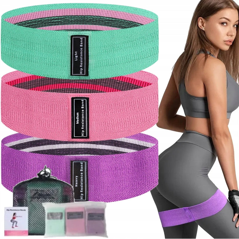 RESISTANCE RUBBERS FOR EXERCISE MATERIAL TRAINING TAPES SET OF TAPES 3PCS+BAG