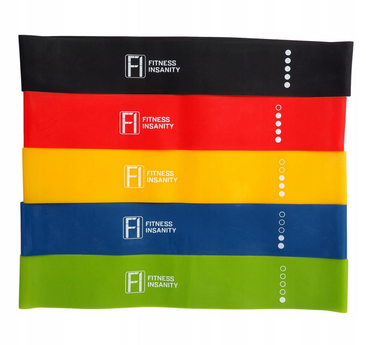 RESISTANCE RUBBERS FOR EXERCISE MINI BAND FITNESS TAPE FIZJO SPORT ON CELLULITE Manufacturer code GUMY OPOROWE ZESTAW 5 GUM TAŚMY FITNESS