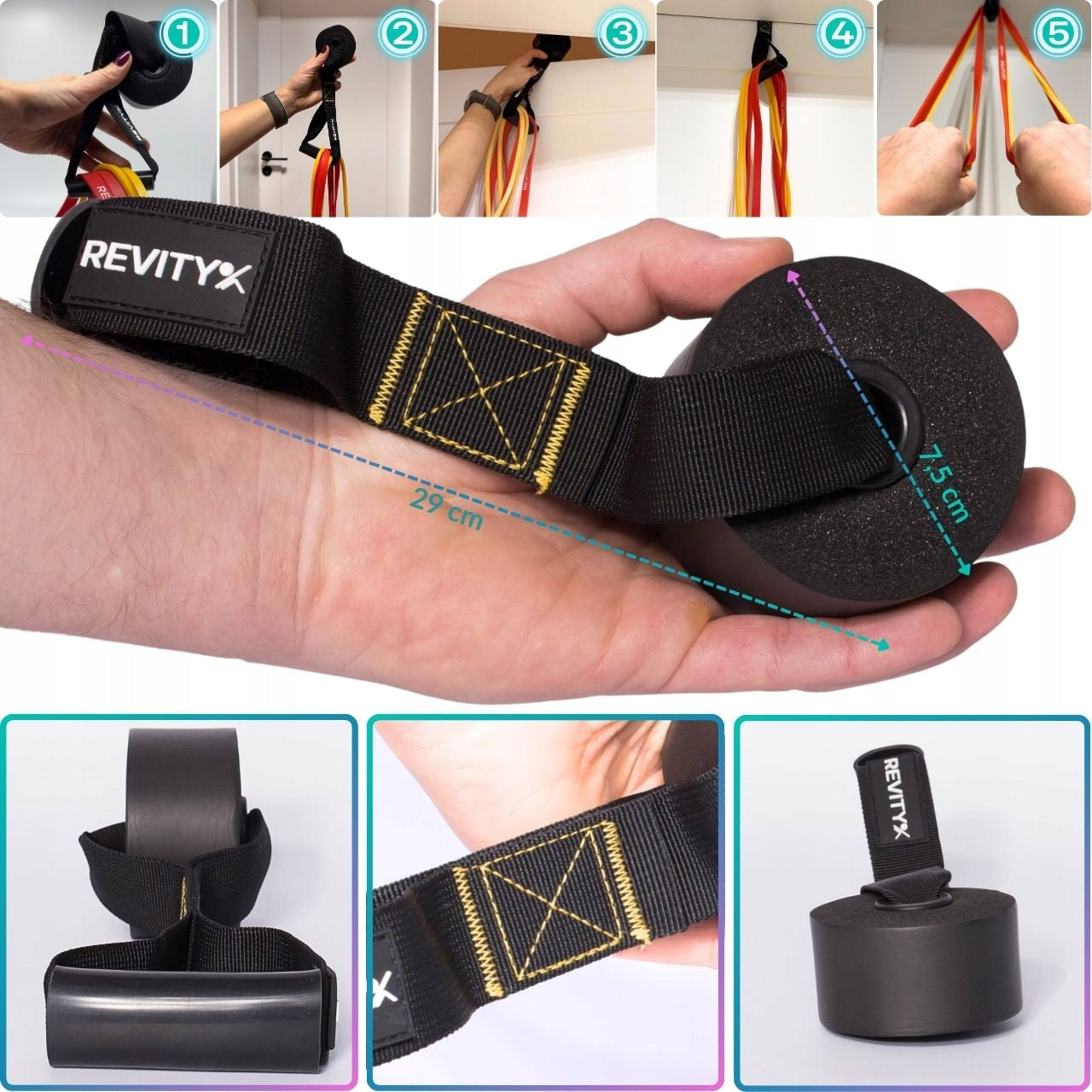 RESISTANCE RUBBERS FOR EXERCISE POWER BANDS FOR PULL-UP CROSSFIT HIGH QUALITY Length 208 cm