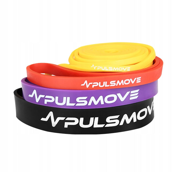 RESISTANCE RUBBERS FOR EXERCISE PULSMOVE SET OF 4 BANDS FOR EXERCISE, PHYSIOTHERAPY Packaging status original