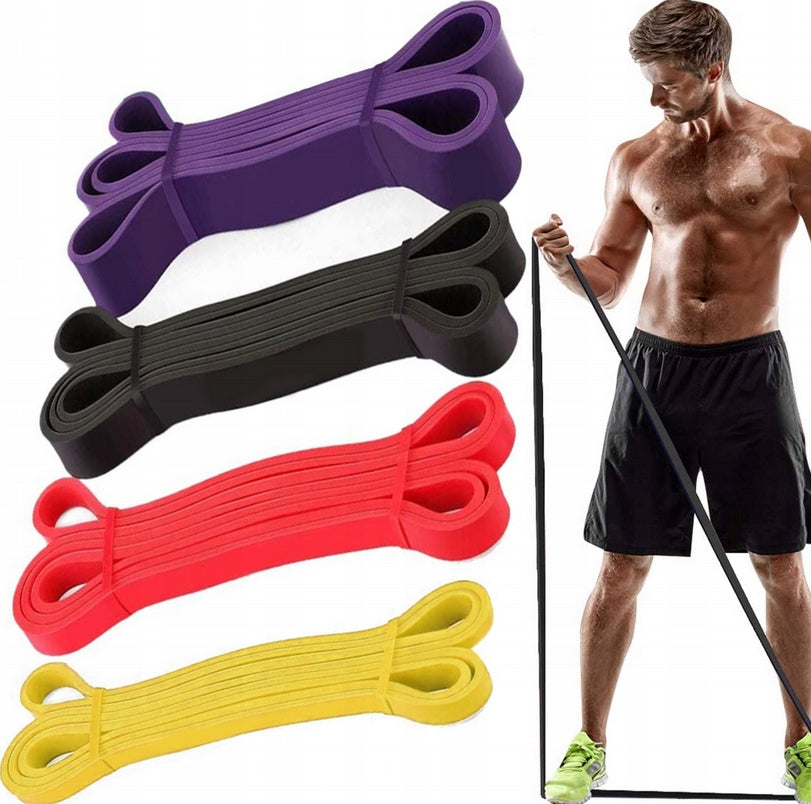 RESISTANCE RUBBERS FOR EXERCISE SET OF 4 STRONG POWER BAND FITNESS 4X Packaging status original