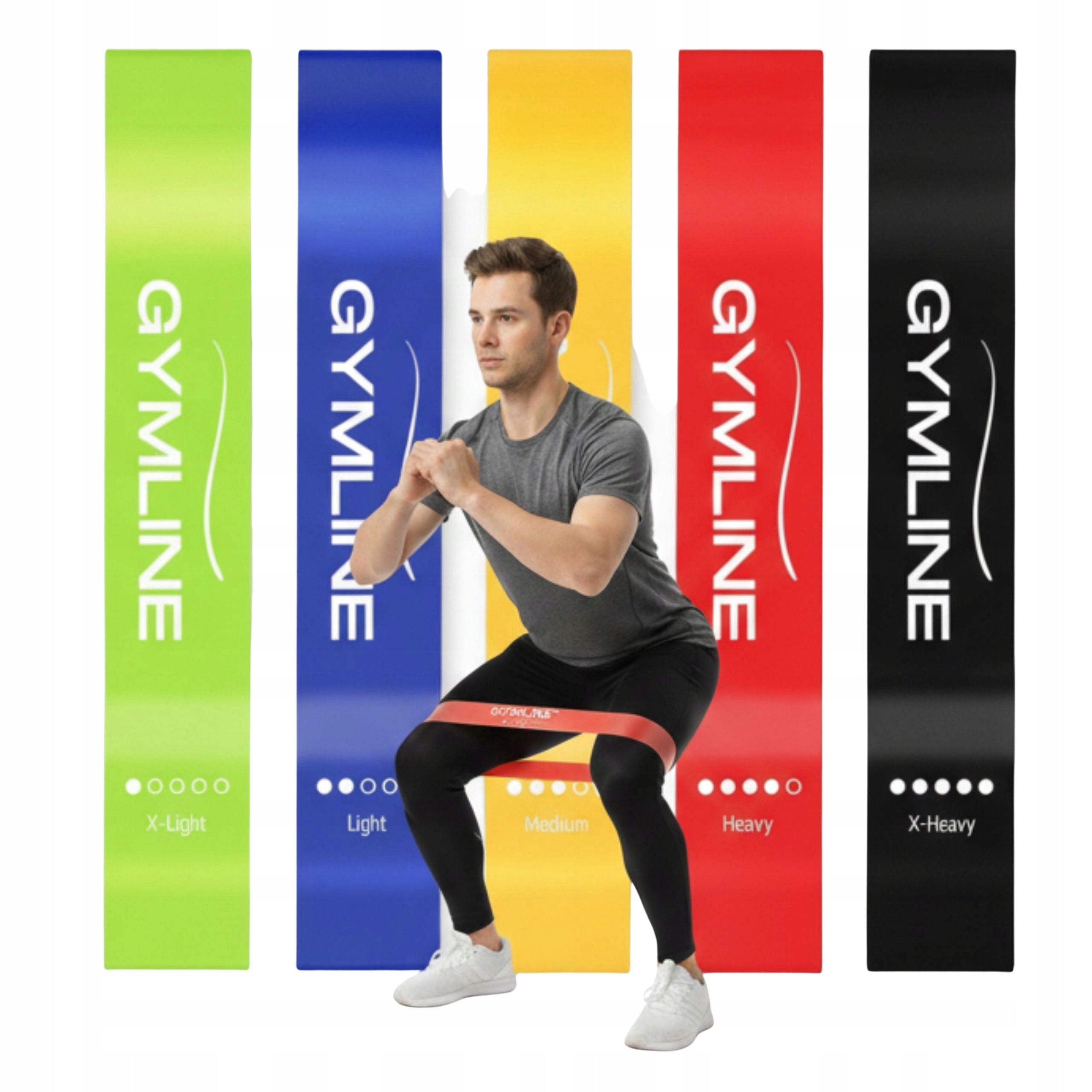 RESISTANCE RUBBERS FOR EXERCISE SET OF 5 PIECES 60cm FITNESS LATEX