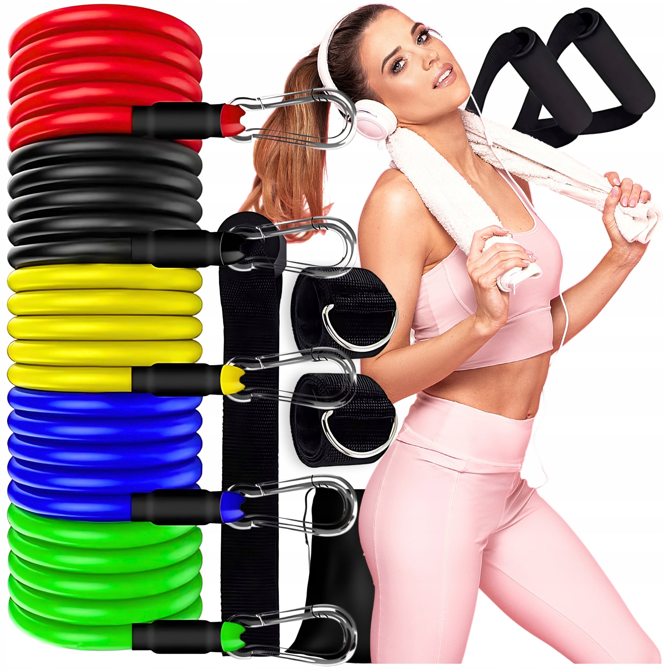 RESISTANCE RUBBERS FOR EXERCISE fitness workout - 5 levels of load