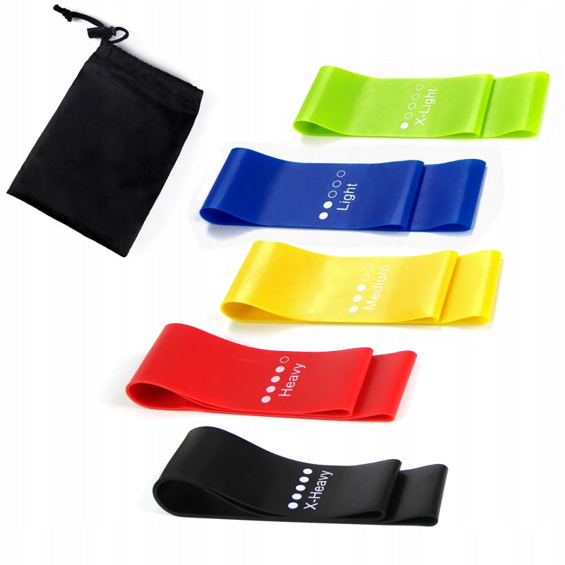 RESISTANCE RUBBERS FOR EXERCISES training SET OF 5 RUBBERS Packaging status original