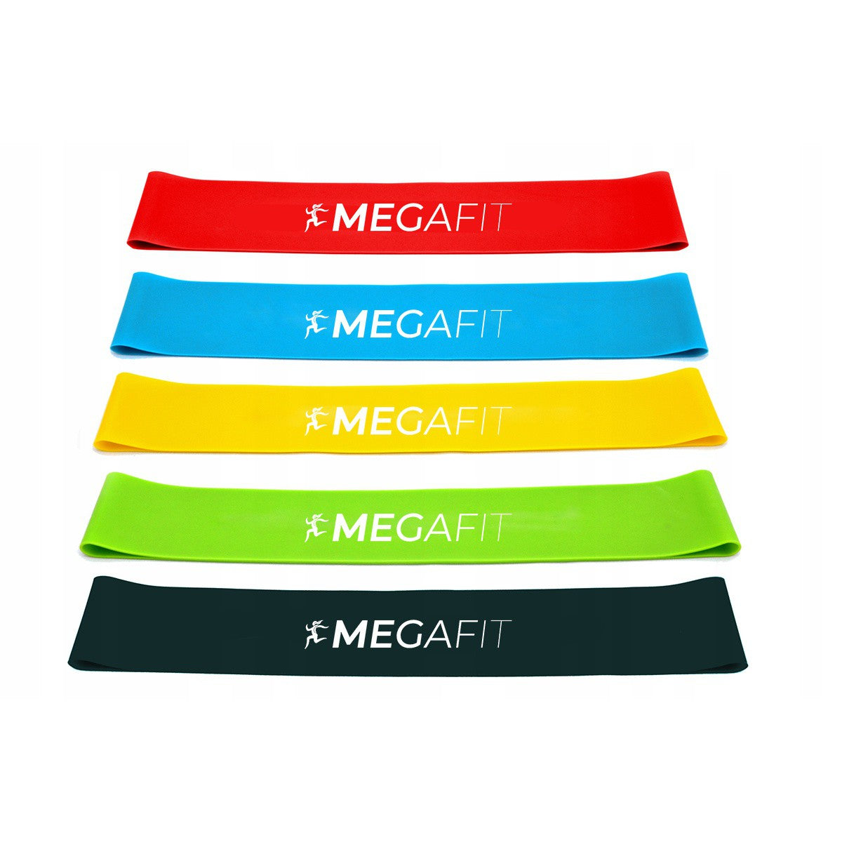 RESISTANCE RUBBERS FOR FITNESS EXERCISES-5 PIECES Megafit