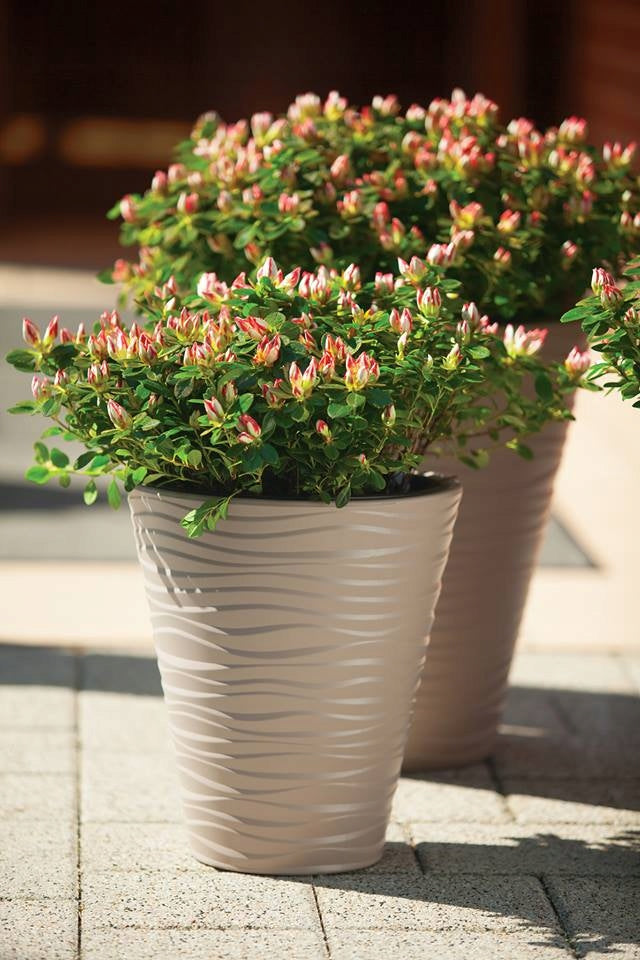 RESISTANT PLANTER 3D +INSERT SAHARA 30 H 33,5 ANTHRACITE RESISTANT TERRACES BALCONIES Manufacturer code 2720-014