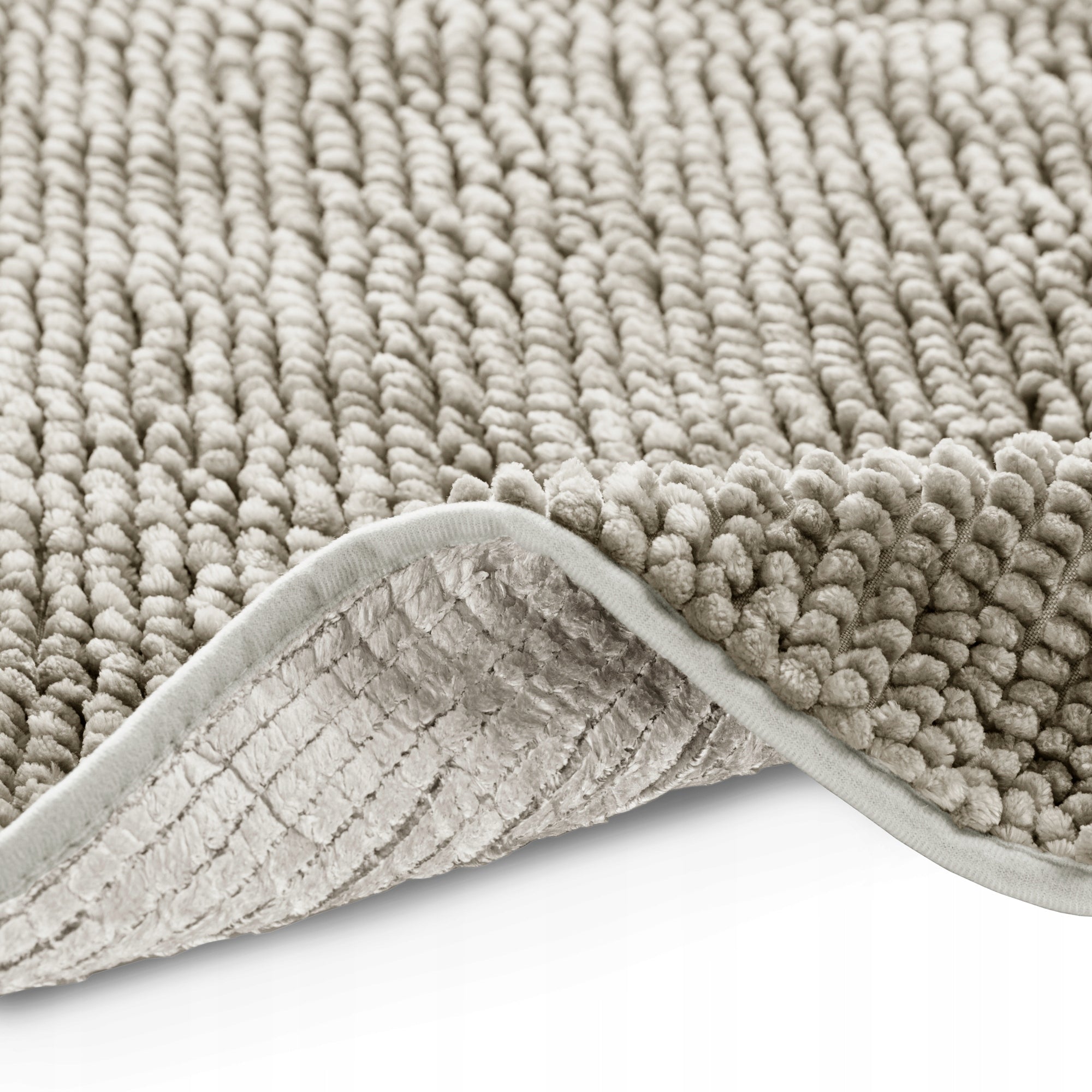 RESTILO Bathroom Rug Non-Slip Chenille Shaggy 50X70 Beige Length 70 cm