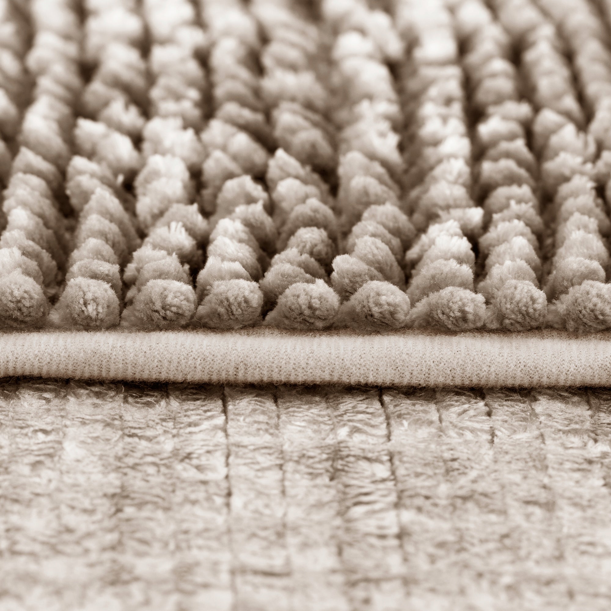 RESTILO Bathroom Rug Non-Slip Chenille Shaggy 50X70 Cappuccino Thickness 15 mm