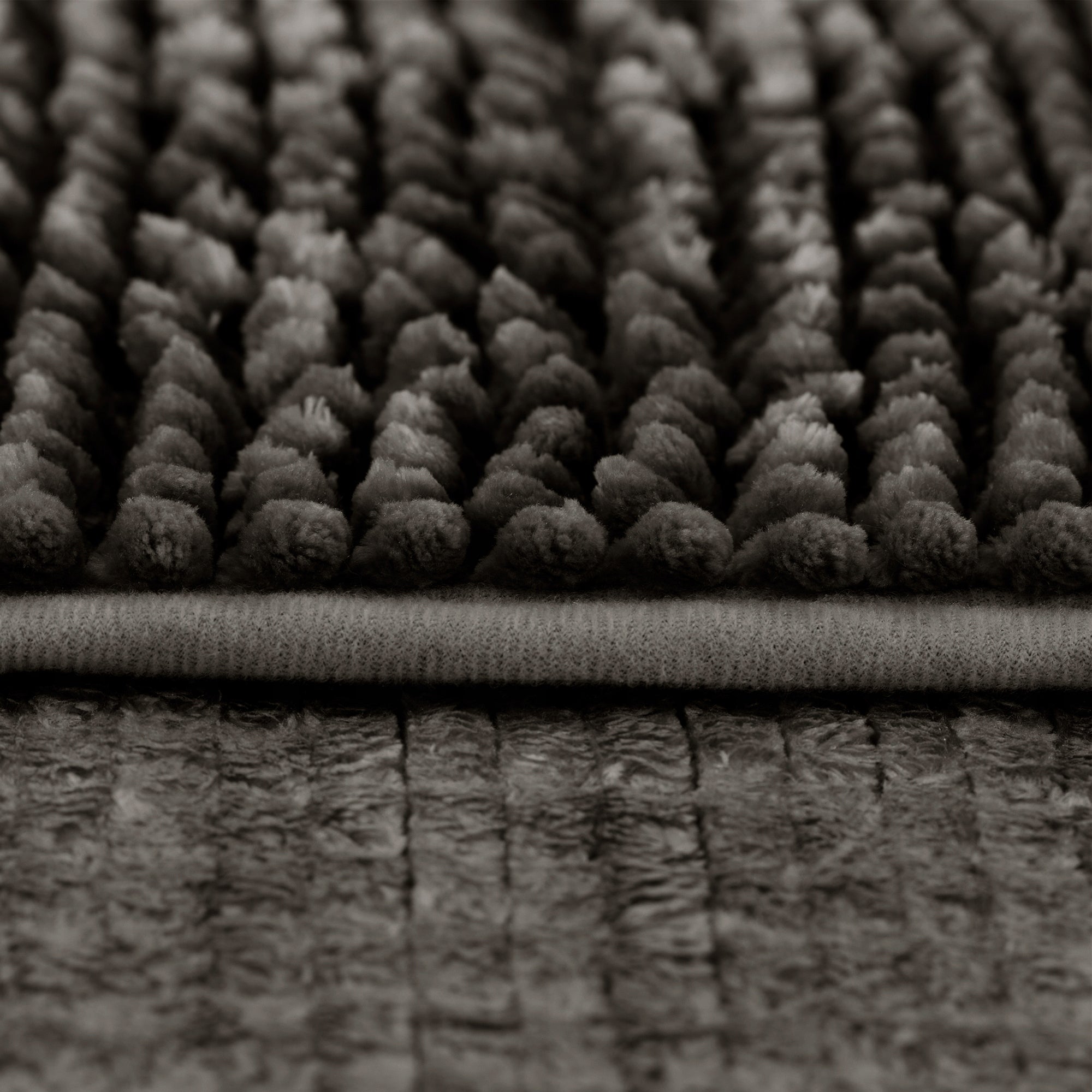 RESTILO Bathroom Rug Non-Slip Chenille Shaggy 50X70 Steel Length 70 cm
