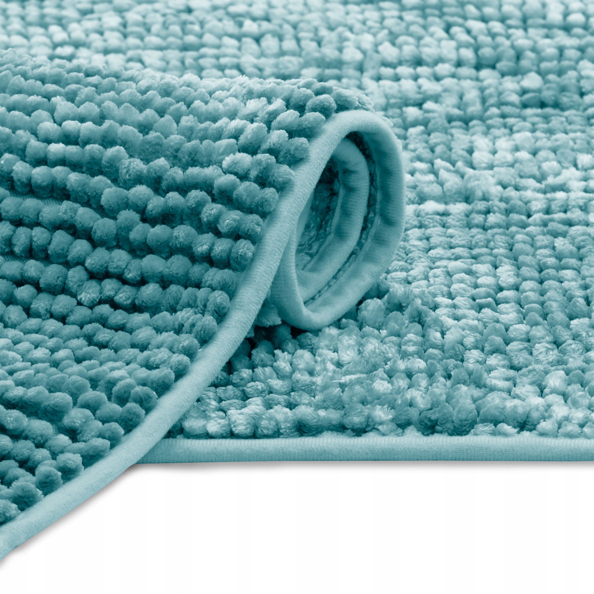 RESTILO Bathroom Rug Non-Slip Chenille Shaggy 50X70 Turquoise Packaging status original