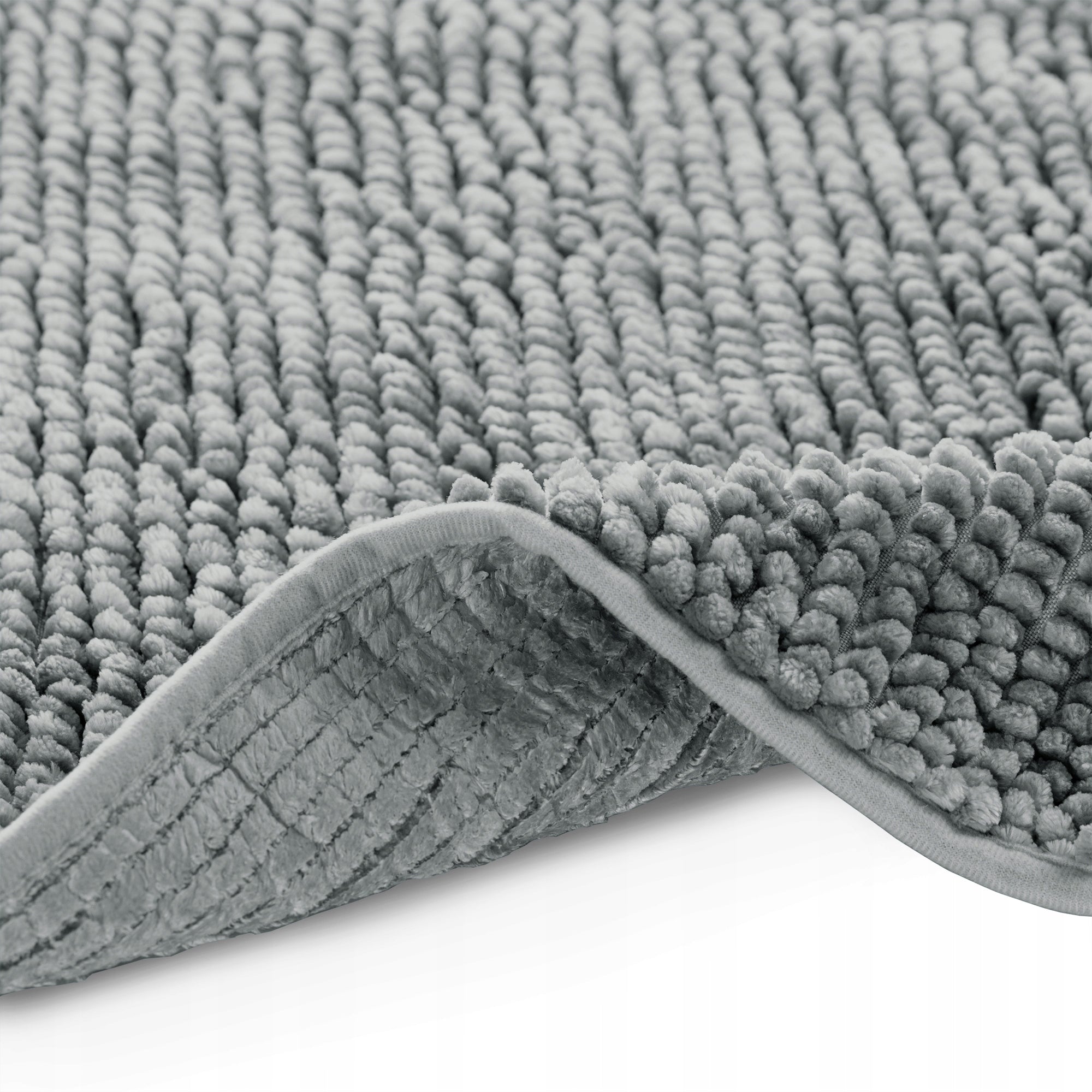 RESTILO Bathroom Rug Non-Slip Chenille Shaggy 50X80+40X53 Grey Packaging status original