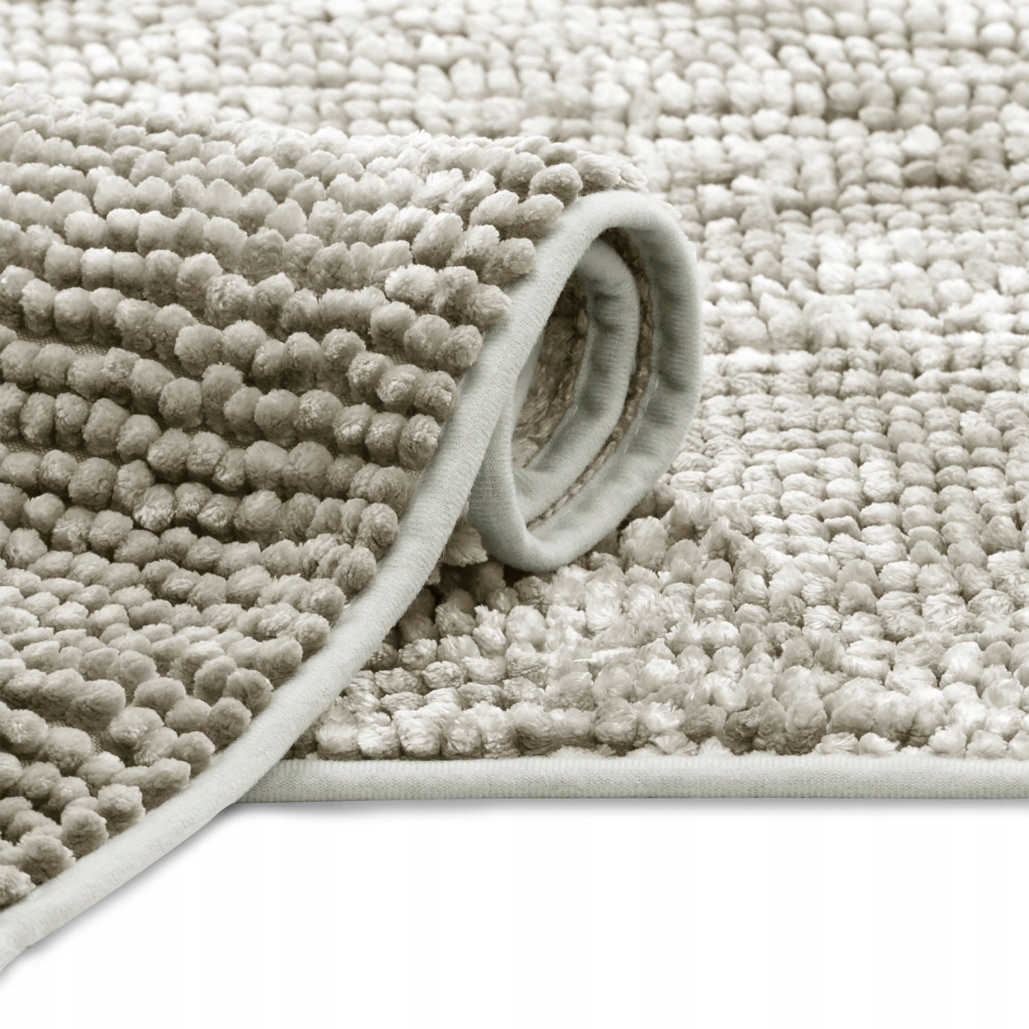 RESTILO Bathroom Rug Non-Slip Chenille Shaggy 70X120 Beige Length 120 cm