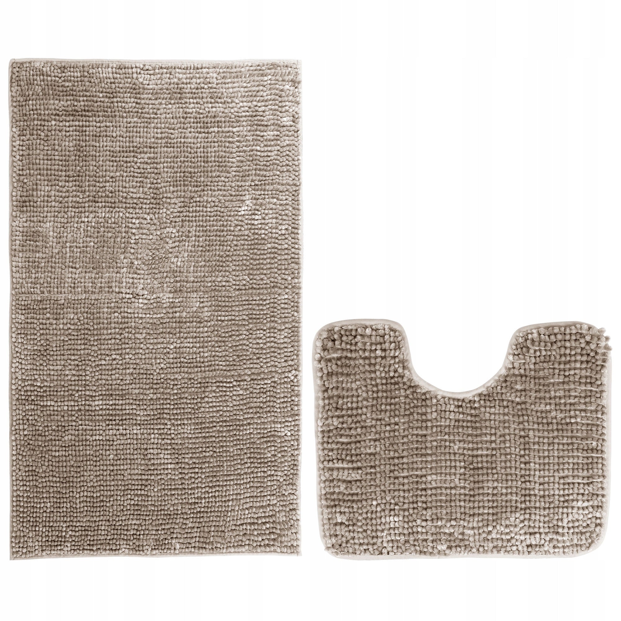 RESTILO Bathroom Rug Non-slip Set 50X80+40X55 Dark Beige Thickness 15 mm