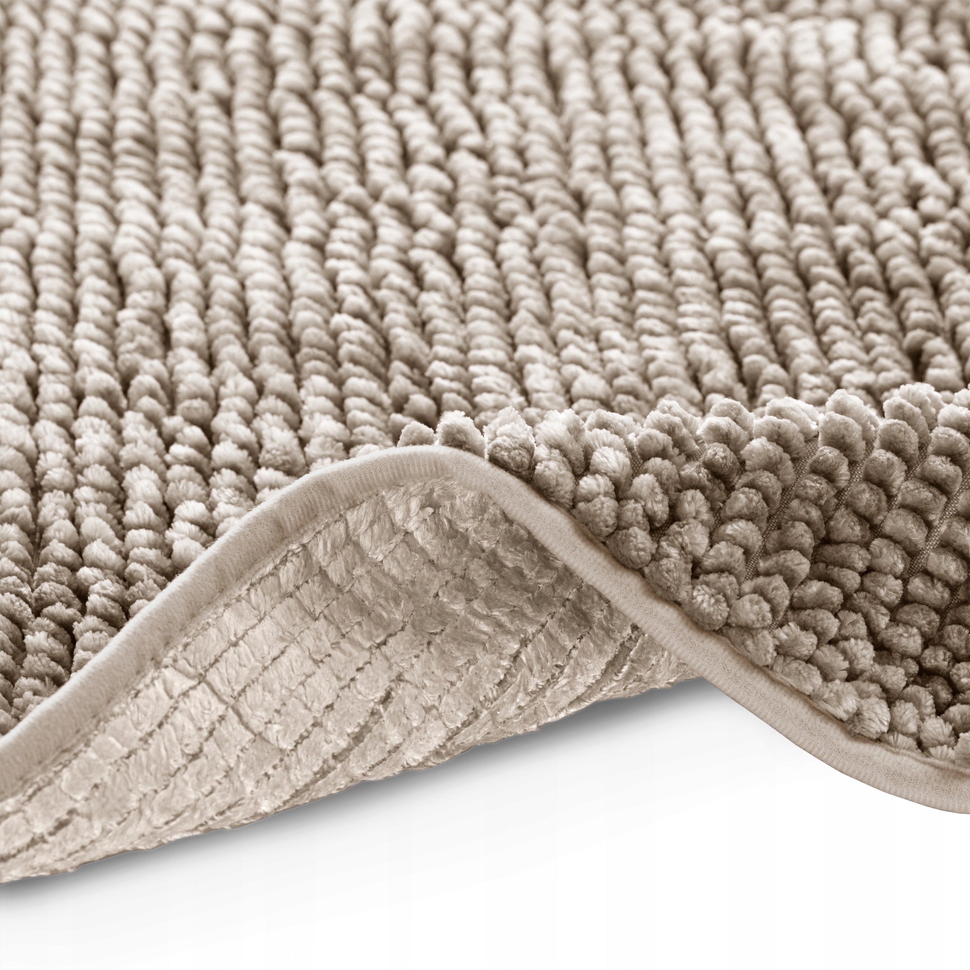 RESTILO Bathroom mats non-slip chenille shaggy 60X90 Cappuccino Length 90 cm