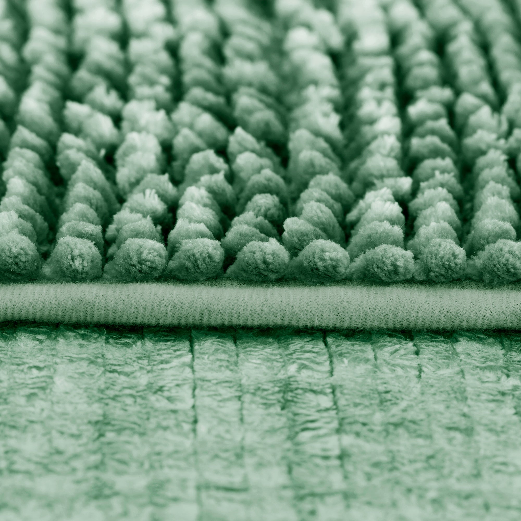 RESTILO Bathroom rug non-slip shaggy set 50X80+40X52 Green Product width 50 cm