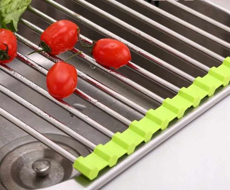 RETRACTABLE DISH DRAINER MAT RETRACTABLE SINK DRYER