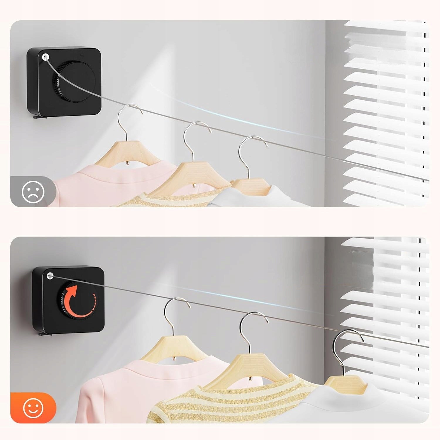 RETRACTABLE LAUNDRY DRYING CORD ROLL-UP COILED CORD STRONG 4,6M Manufacturer code WYSUWANA LINKA DO SUSZENIA PRANIA