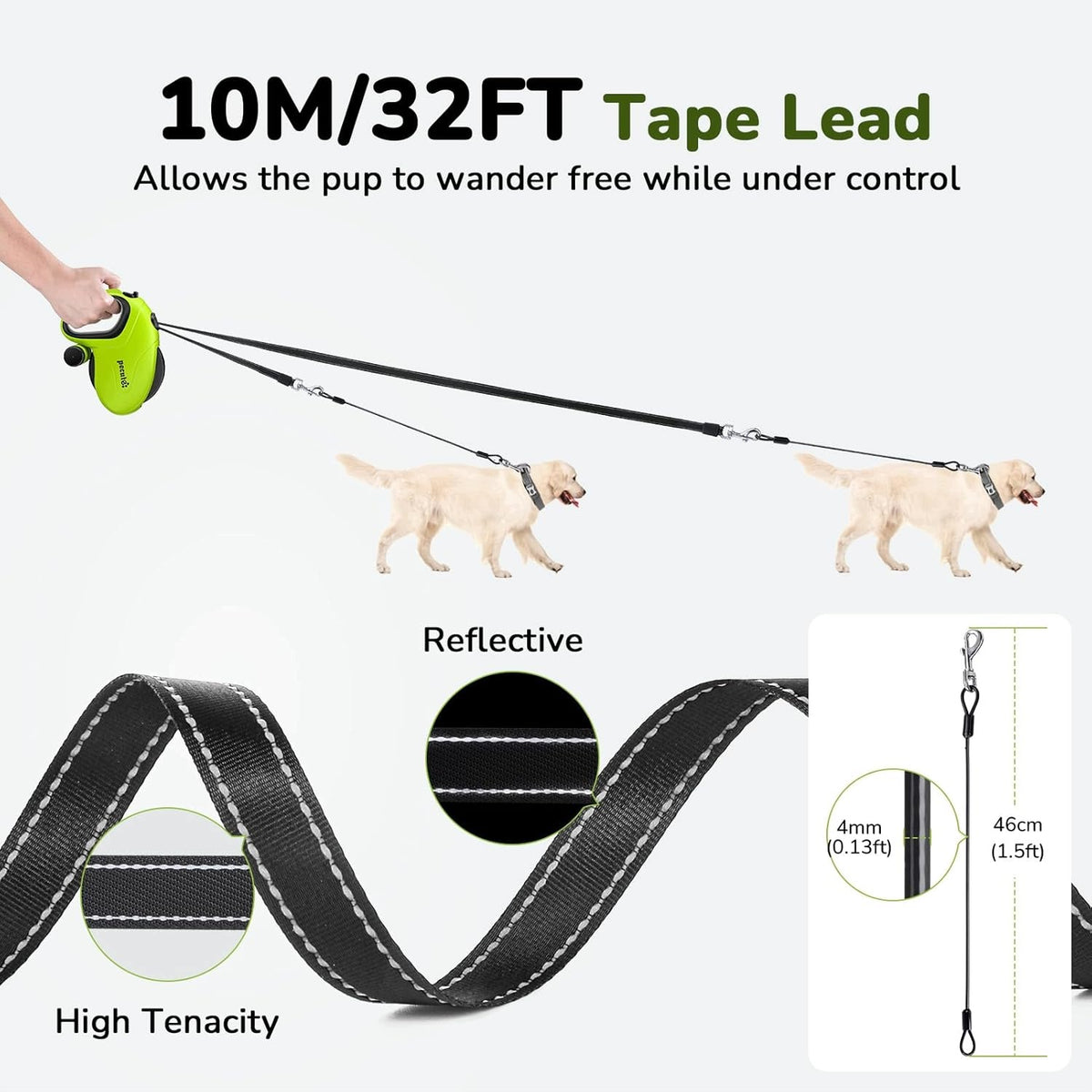 RETRACTABLE LEASH FOR DOG 10M AUTOMATIC UP TO 50KG ANTI-SLIP Manufacturer code SMYCZ CHOWANA PIES 10M AUTOMATYCZNA ANTY