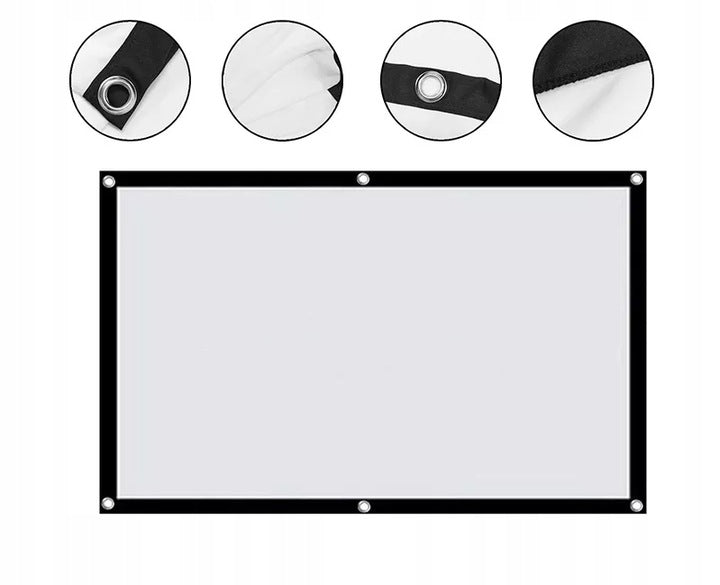 RETRACTABLE PROJECTION SCREEN 100 INCH 16:9 PORTABLE FOR PROJECTOR Model HGA0318STV1*SW