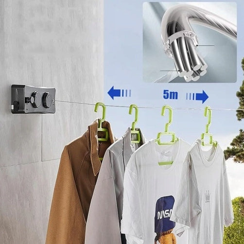 RETRACTABLE STURDY CLOTHES DRYING CORD INNER PORTABLE LIGHTWEIGHT CORD Kind Portable