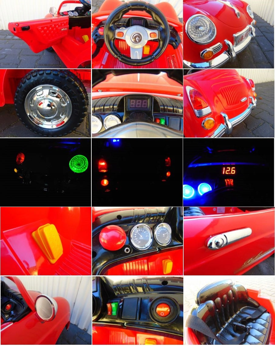 RETRO AUTO CLASSIC BATTERY 2 MOTORS REMOTE CONTROL 2.4G MP3 CAR LIGHT EAN (GTIN) 5903887326636