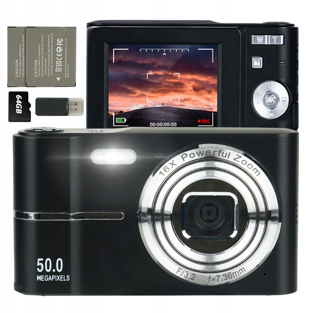 RETRO DIGITAL CAMERA PORTABLE CCD CAMERA WITH 16X ZOOM FLASH FOR KIDS