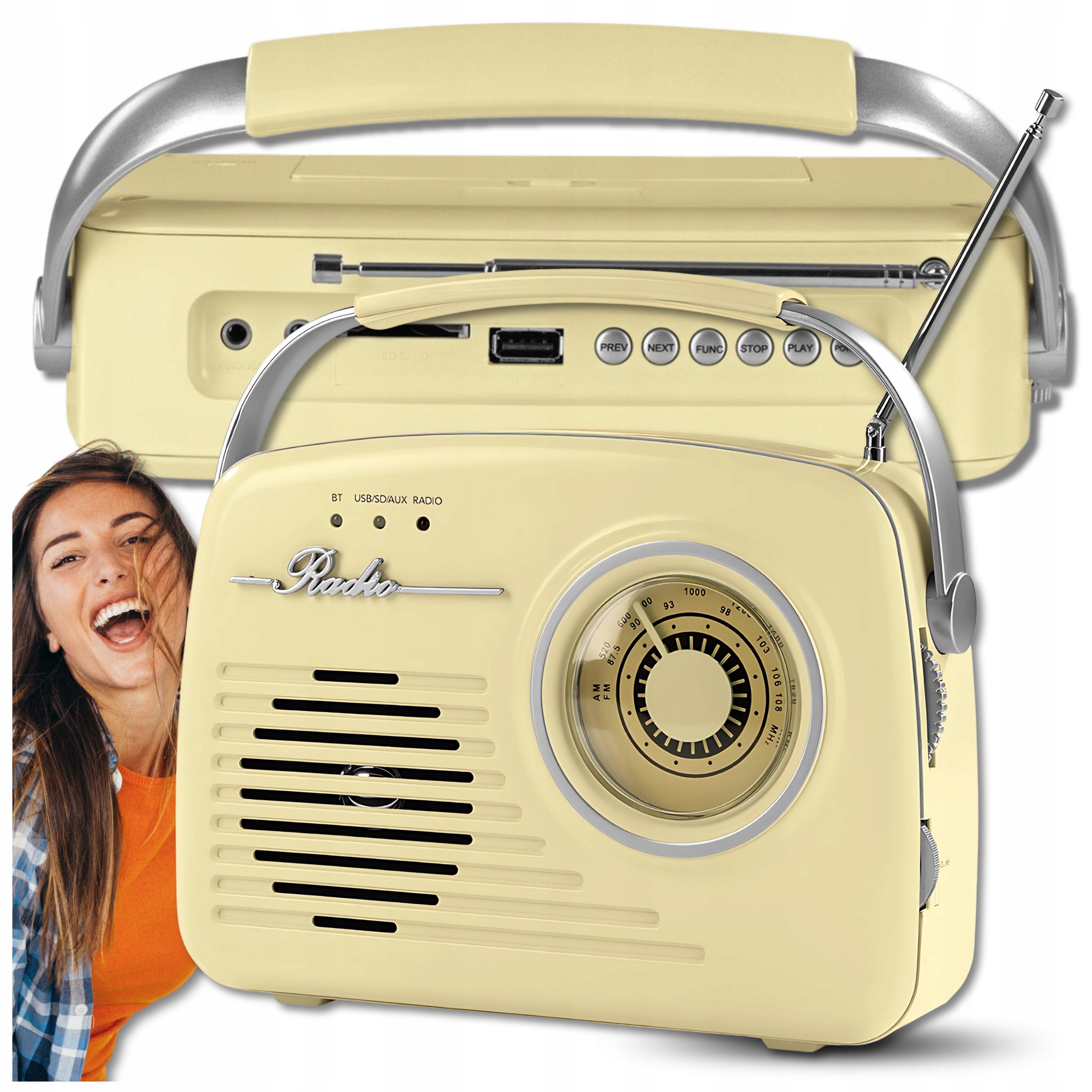 RETRO KITCHEN RADIO CONSTRUCTION PORTABLE BLUETOOTH FM FOR NETWORK BATTERIES