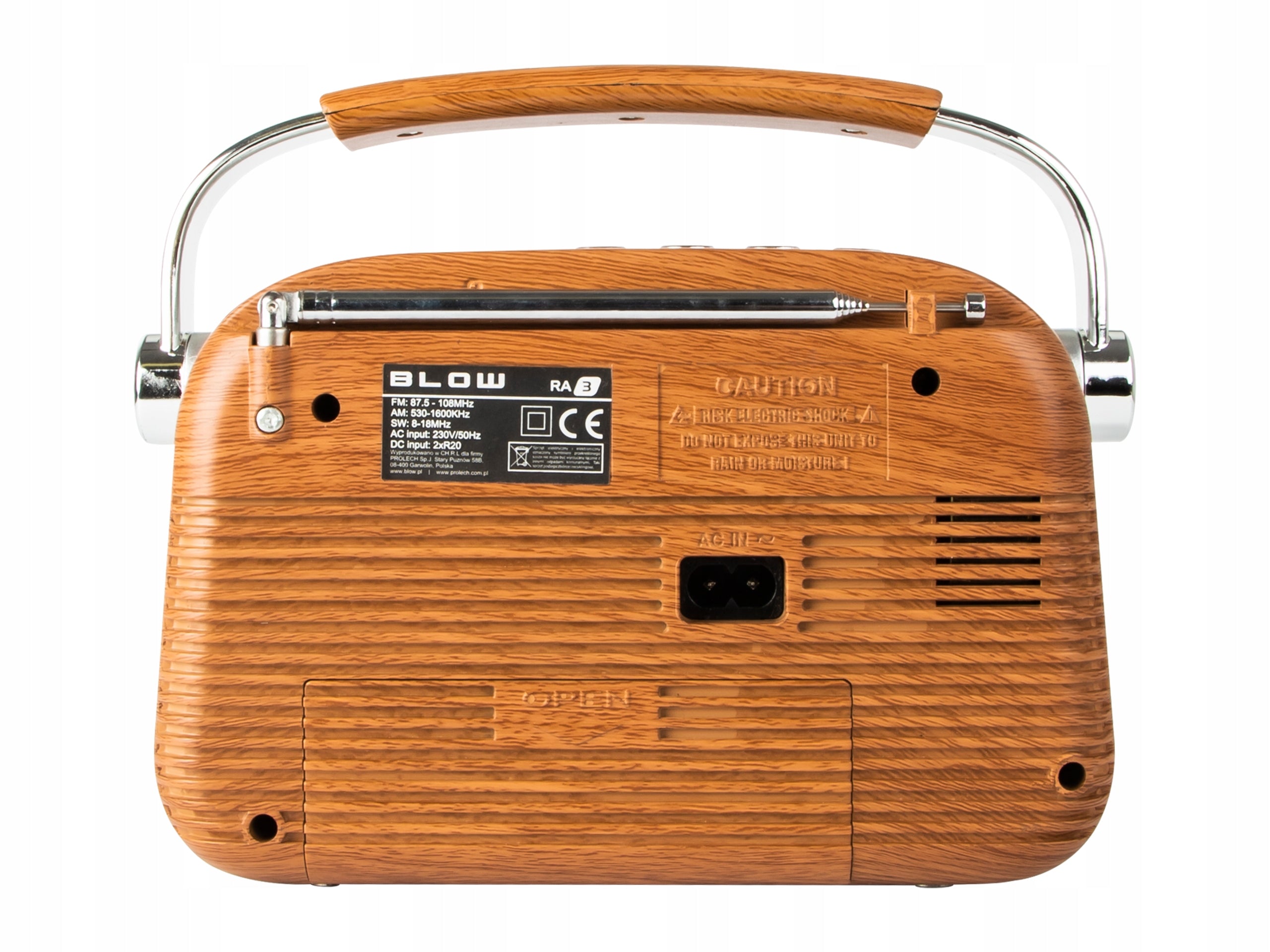 RETRO KITCHEN RADIO PORTABLE BLUETOOTH FM BATTERY OPERATED R20 NETWORK ANTENNA Manufacturer code 77-532#
