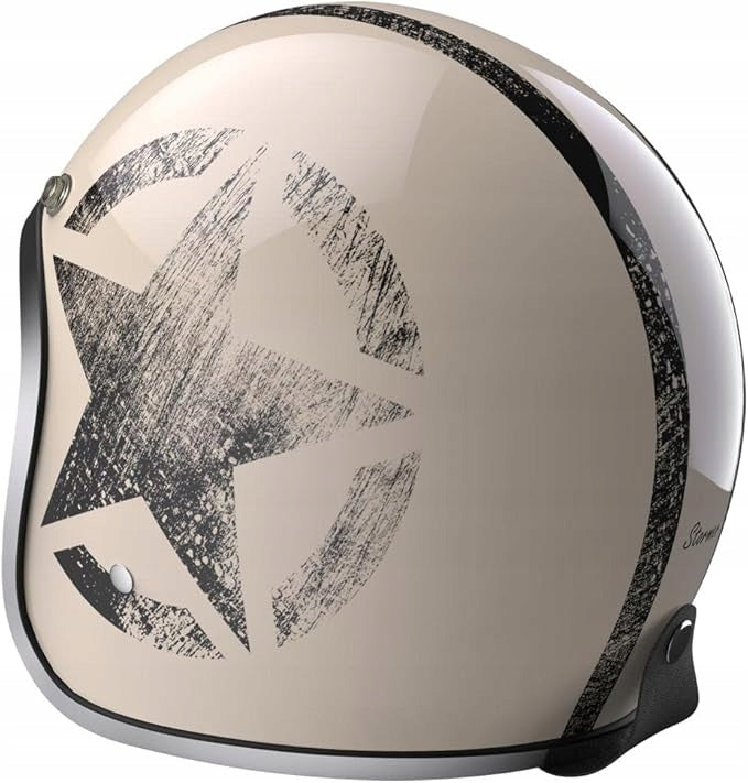 RETRO MOTORCYCLE HELMET OPEN STORMER / STAR OFF-WHITE PEARLY SIZE M Manufacturer STORMER