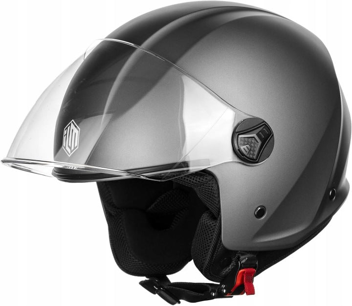 RETRO Motorcycle Helmet Scooter ILM WT-506 Jet SIZE XL PREMIUM grey