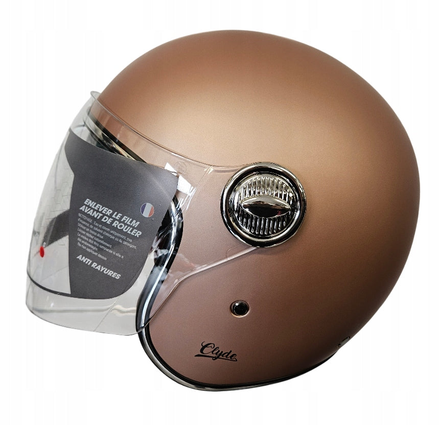 RETRO OPEN HELMET WITH BLEND STORMER CLYDE ROSE GOLD MAT Size M EAN (GTIN) 3666689022800