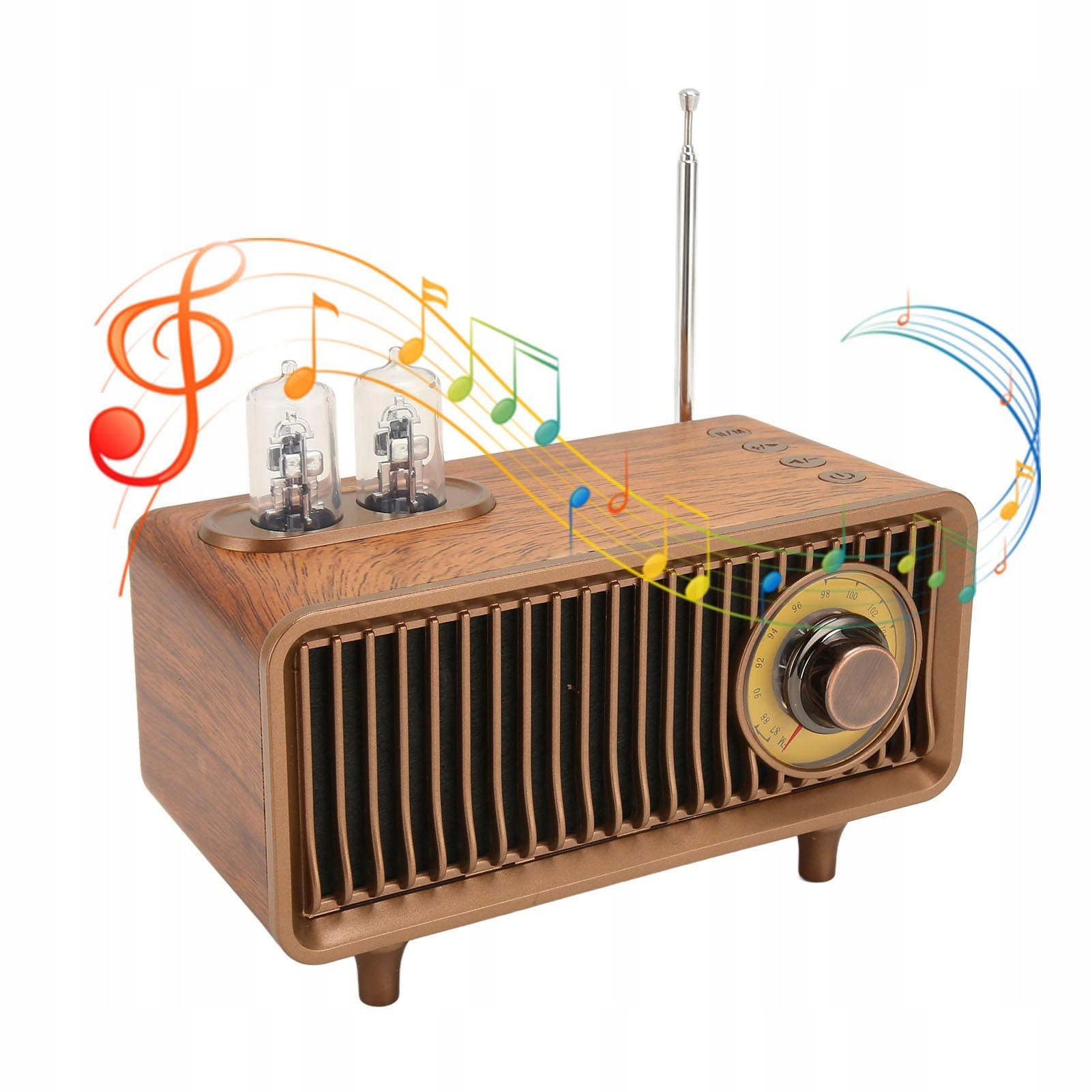 RETRO RADIO BLUETOOTH SPEAKER FM STEREO SOUND KITCHEN WOODEN
