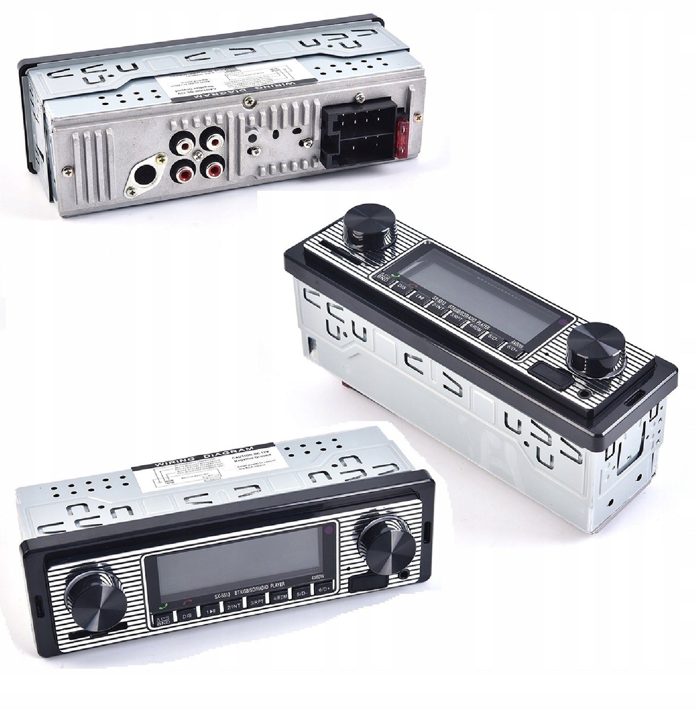 RETRO STYLE CAR RADIO BLUETOOTH USB MICROFO Model 5513 mp3
