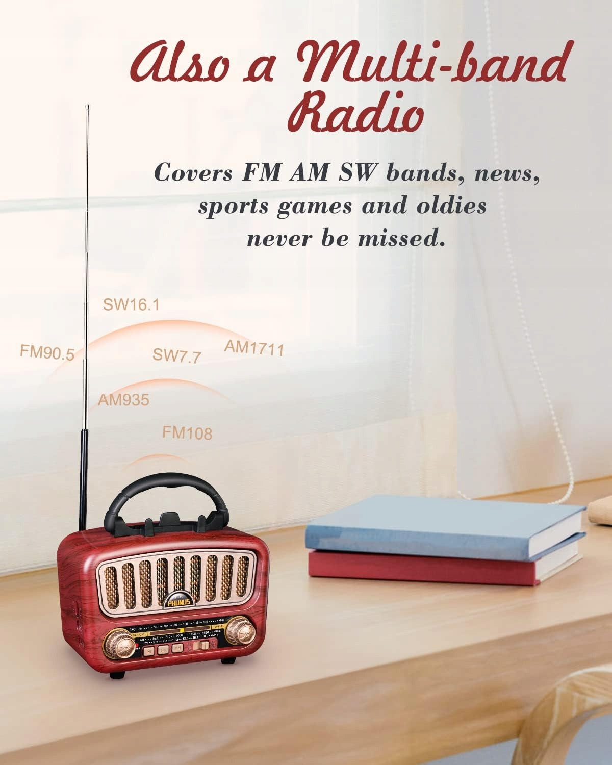 RETRO VINTAGE BLUETOOTH SPEAKER RADIO WITH AM FM BATTERY PORTABLE Brand no brand