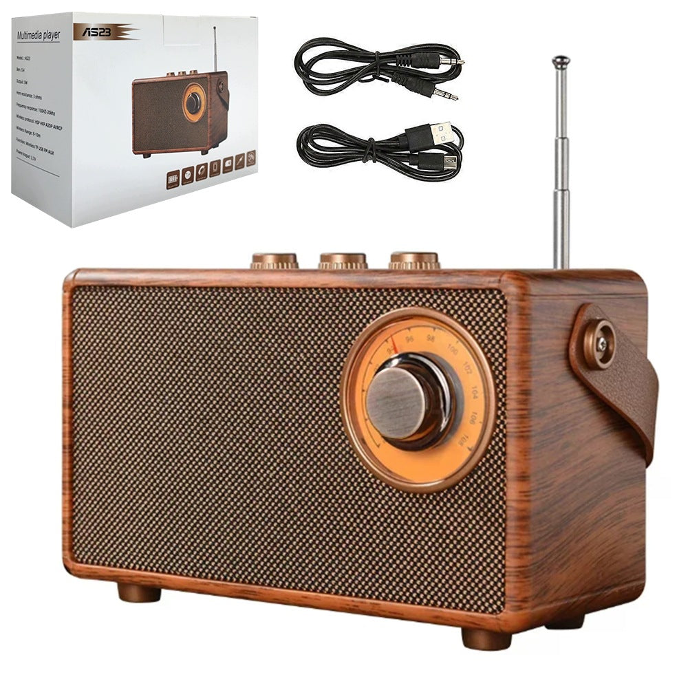RETRO VINTAGE RADIO WITH BLUETOOTH SPEAKER PORTABLE WIRELESS Brown Brand no brand