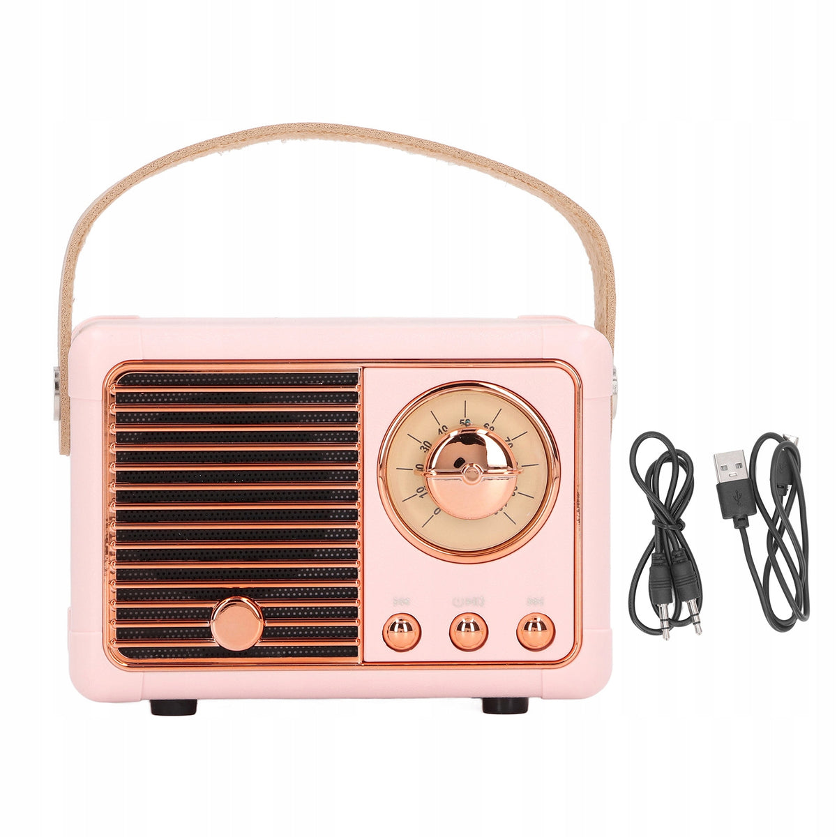 RETRO VINTAGE RADIO WITH BLUETOOTH SPEAKER PORTABLE WIRELESS PINK