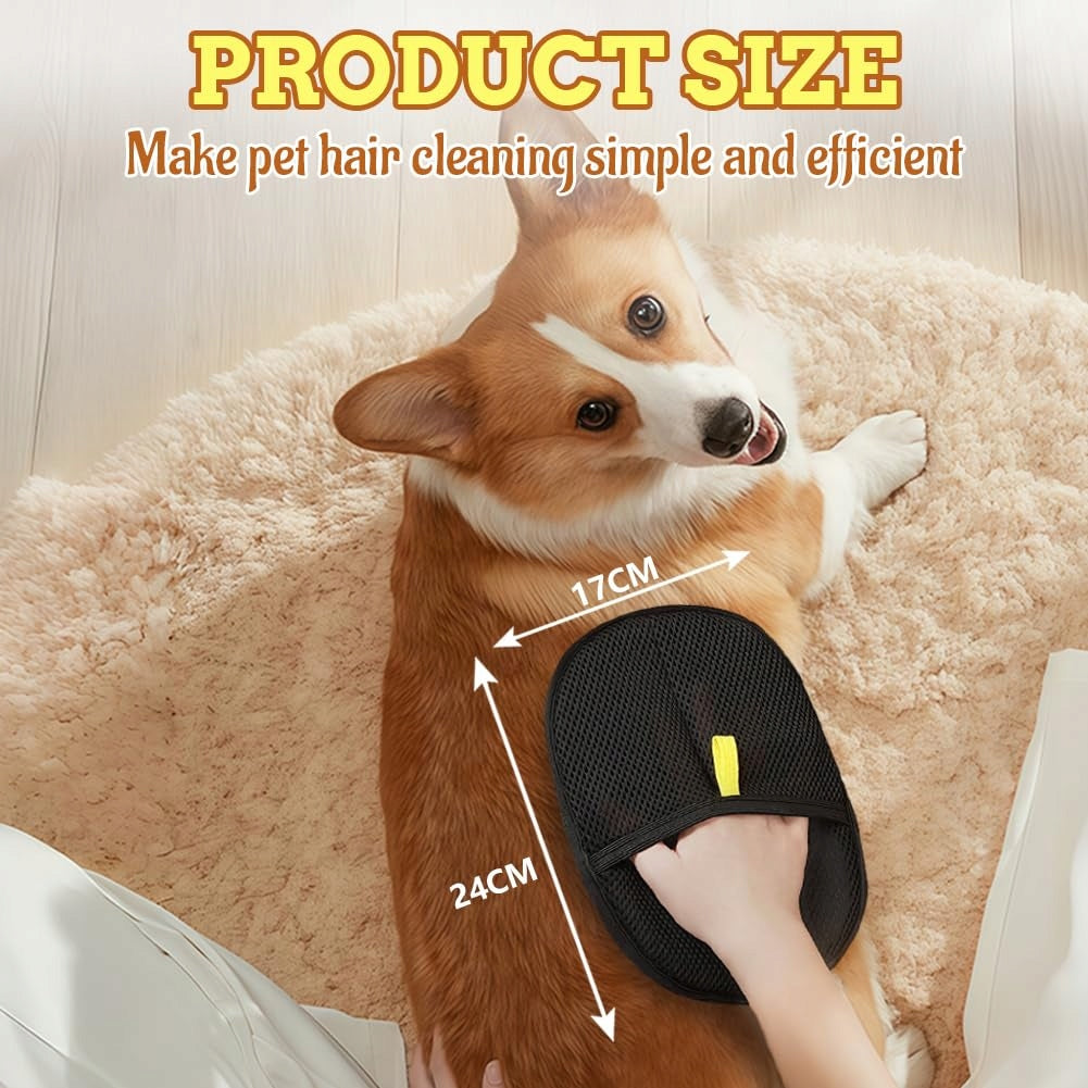 REUSABLE ANIMAL HAIR REMOVAL GLOVE SET OF 2 Packaging status original