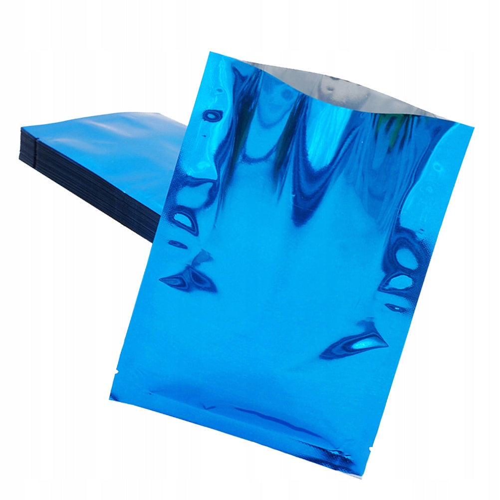 REUSABLE BLUE VACUUM FOOD BAGS WITH STAND-UP DESIGN AND RE-SEALABLE Format 430 x 600 mm
