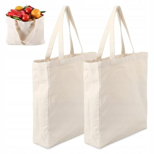 REUSABLE COTTON BAG FOR SHOPPING SPORT TRAVEL 2 PCS Brand no brand
