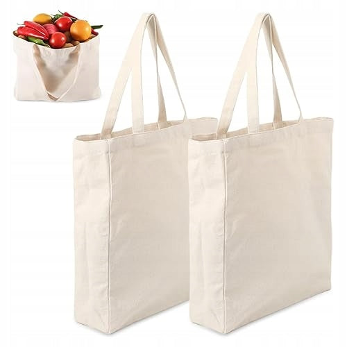 REUSABLE COTTON BAG FOR SHOPPING SPORT TRAVEL 2 PCS