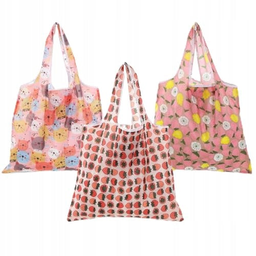 REUSABLE FOLDING SHOPPING BAG 46X40 CM ROOMY LIGHTWEIGHT Brand no brand